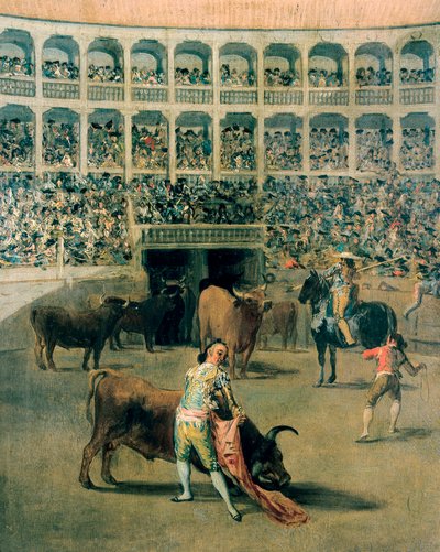 Corrida avec une cape ou les coups de cape. Peinture sur métal par Francisco de Goya y Lucientes, 1793 - Francisco de Goya