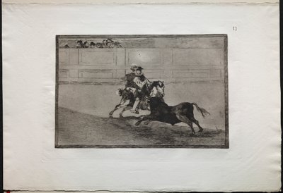 Corridas : Un chevalier espagnol monté dans l