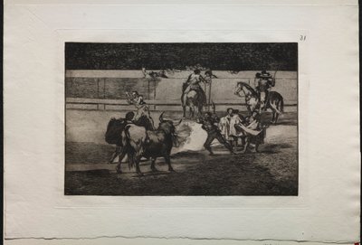 Corridas : Banderilles avec pétards - Francisco de Goya