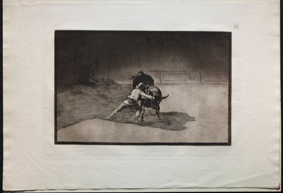 Corridas : Le célèbre Martincho place les banderilles en jouant avec le mouvement de son corps - Francisco de Goya