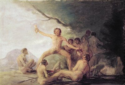 Cannibales savourant des restes humains, c.1800-08 - Francisco de Goya