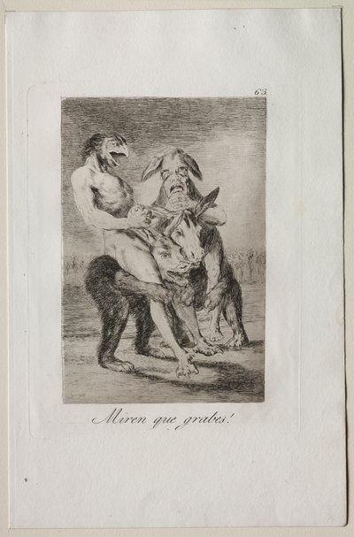 Caprices : Regardez comme ils sont solennels ! - Francisco de Goya