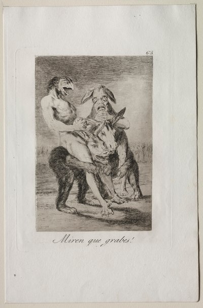 Caprices: Regardez comme ils sont solennels! - Francisco de Goya
