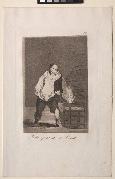 Caprichos: Et sa maison est en feu. - Francisco de Goya