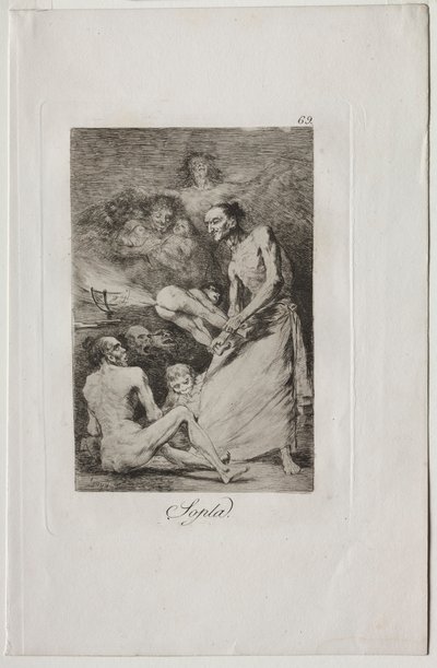 Caprichos : Souffle ! - Francisco de Goya