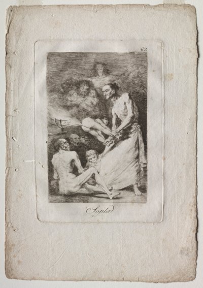 Caprichos : Souffle, 1799 - Francisco de Goya