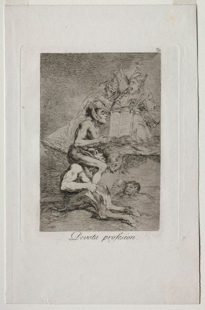 Caprichos : Profession dévote - Francisco de Goya