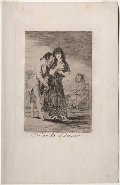 Caprichos : Même ainsi, il ne peut pas la comprendre - Francisco de Goya