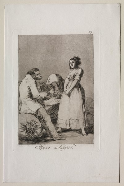 Caprices : Il vaut mieux être paresseux - Francisco de Goya