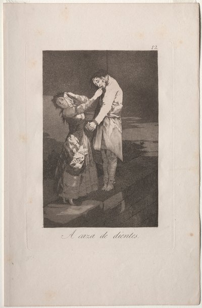 Caprichos : À la chasse aux dents - Francisco de Goya