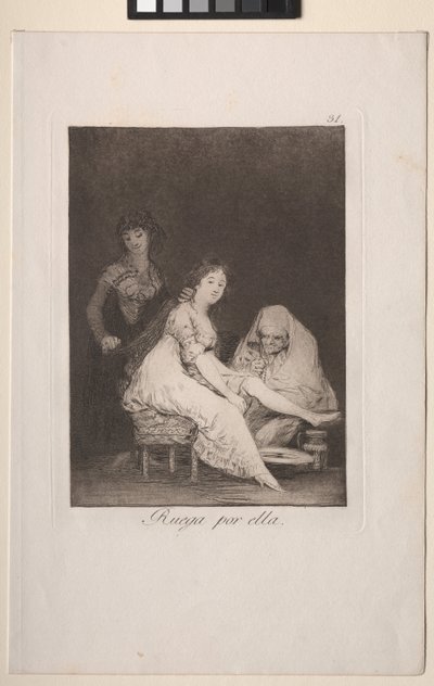 Caprichos: Elle prie pour elle - Francisco de Goya