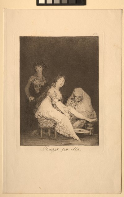 Caprichos : Elle prie pour elle - Francisco de Goya
