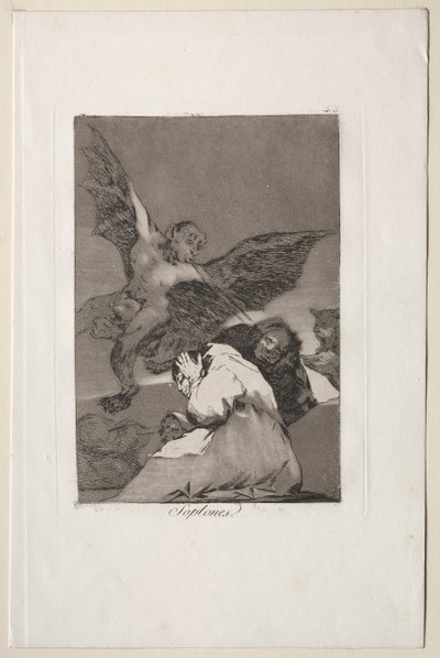 Caprichos : Colporteurs - Rafales de vent - Francisco de Goya