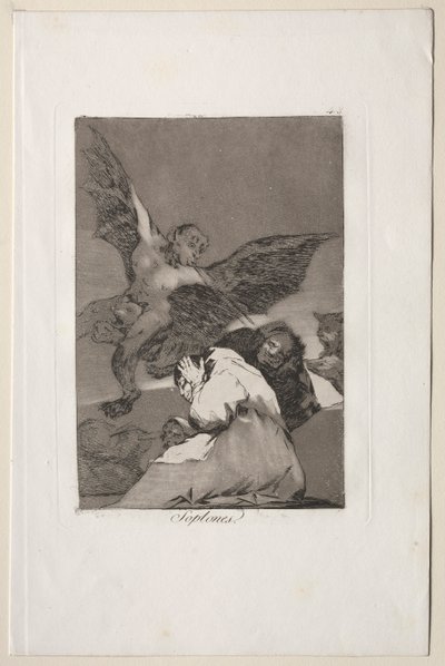 Caprichos : Colporteurs - Rafales de vent - Francisco de Goya