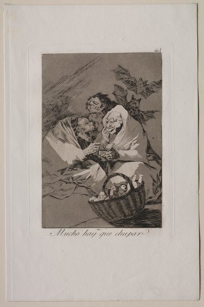 Caprichos : Il y a beaucoup à sucer - Francisco de Goya