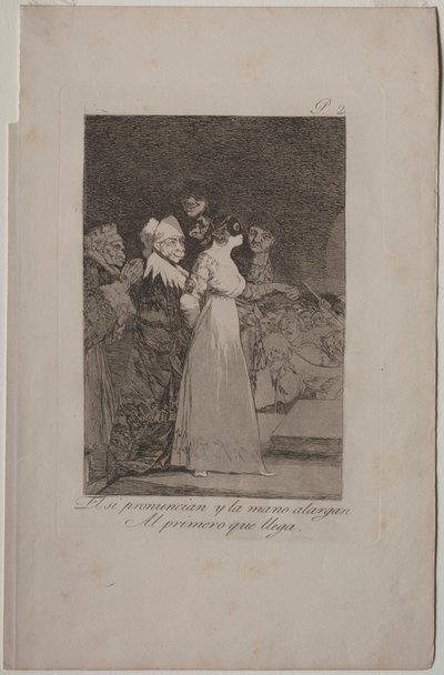 Caprichos : Ils disent oui et donnent leur main au premier venu - Francisco de Goya