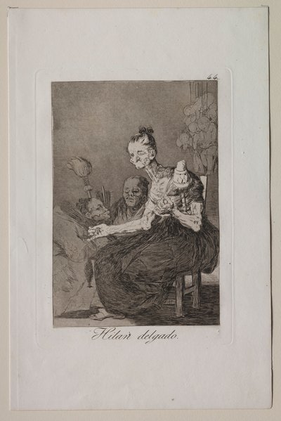 Caprichos : Ils filent finement - Francisco de Goya