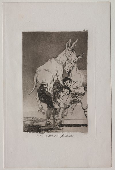 Caprichos : Toi qui ne peux pas - Francisco de Goya