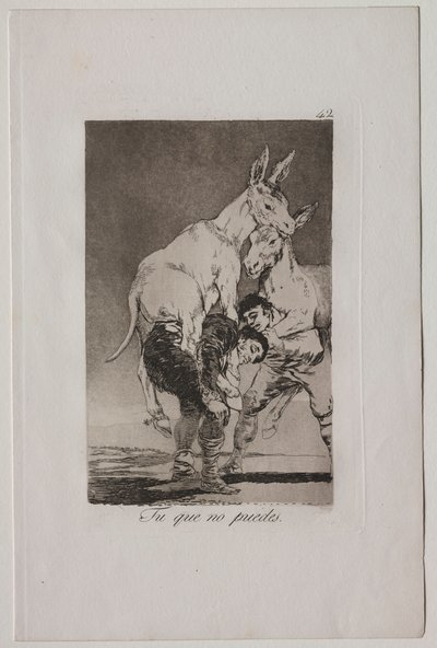 Caprichos : Toi qui ne peux pas - Francisco de Goya