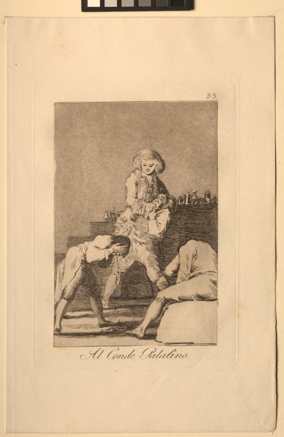 Caprichos : Au comte palatin ou comte du palais - Francisco de Goya