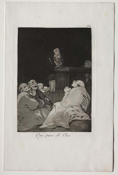 Caprichos : Quel bec doré ! - Francisco de Goya