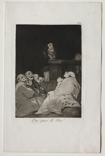 Caprichos : Quel bec doré ! - Francisco de Goya