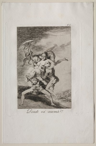Caprices : Où va maman ? - Francisco de Goya