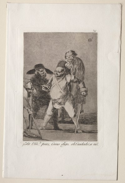 Caprices : Vous comprenez ?... Eh bien, comme je dis... eh ! Attention ! Sinon... - Francisco de Goya