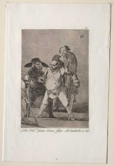 Caprichos : Vous comprenez... Eh bien, comme je dis... eh ! Attention ! Sinon... - Francisco de Goya