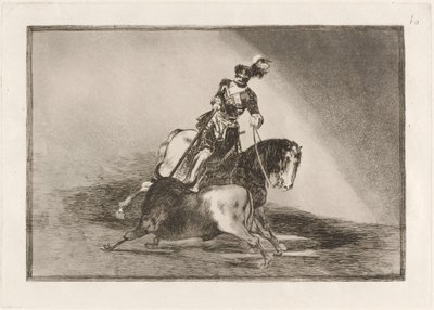 Carlos V. lanceando un toro en la plaza de Valladolid - Francisco de Goya