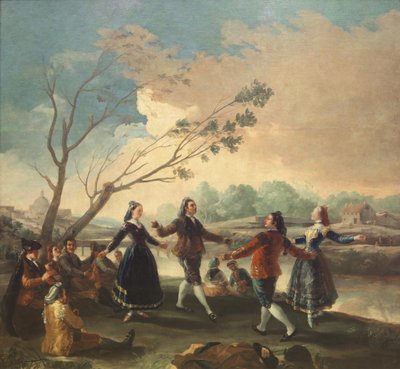 Danse sur les rives de la rivière Manzanares, 1777 - Francisco de Goya