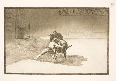 Le célèbre Martincho place les banderilles, trompe le taureau avec ses mouvements corporels - Francisco de Goya