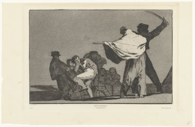 Die soldaat! Quel guerrier (De bekende dwaasheid) (De spreekwoorden) - Francisco de Goya