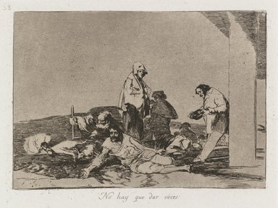 Désastres de la guerre : Pl. 58, Il ne sert à rien de crier - Francisco de Goya