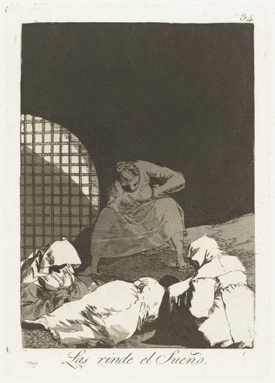 Surpris par le sommeil (Las rinde el Sueño) - Francisco de Goya