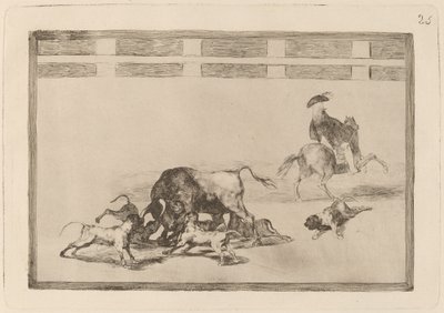 Echan perros al toro - Francisco de Goya
