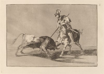 El Cid Campeador lanceando otro toro - Francisco de Goya