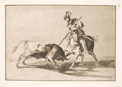 El Cid Campeador empale un autre taureau - Francisco de Goya