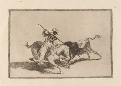 El animoso moro Gazul es el primero que lanceo toros en regla - Francisco de Goya