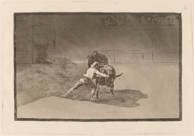 El famoso Martincho poniendo banderillas al quiebro - Francisco de Goya