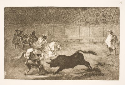 Un cavalier espagnol casse des lances courtes avec l
