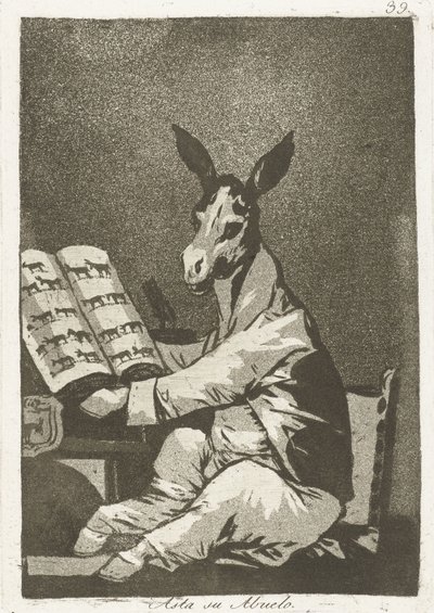 Comme son grand-père (Los Caprichos) - Francisco de Goya