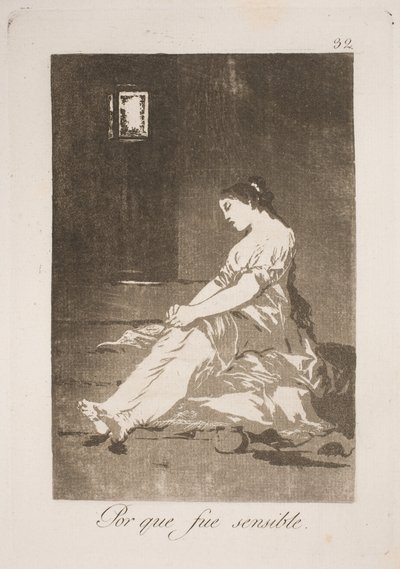 Pour avoir cédé à ses sentiments - Francisco de Goya