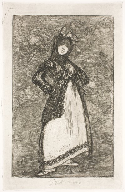 Maja contre un fond de démons - Francisco de Goya