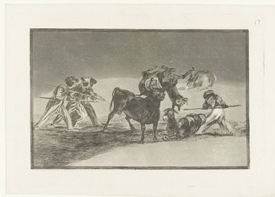 Maures et ânes en combat avec un taureau - Francisco de Goya
