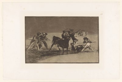Maures et ânes en combat avec un taureau - Francisco de Goya