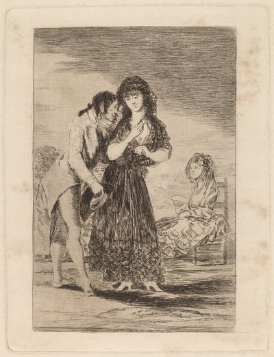 Ni ainsi il ne peut la distinguer - Francisco de Goya
