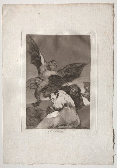 Ochenta Caprichos: Colporteurs - Rafales de vent, 1793-1798 - Francisco de Goya
