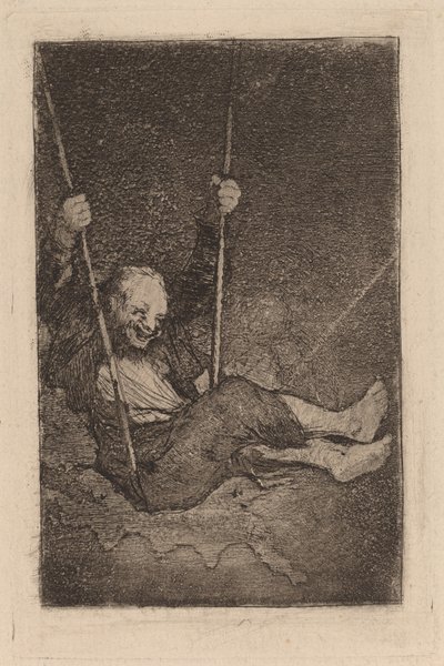 Vieil homme sur une balançoire - Francisco de Goya
