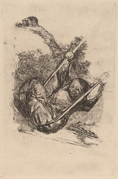 Vieille femme sur une balançoire - Francisco de Goya